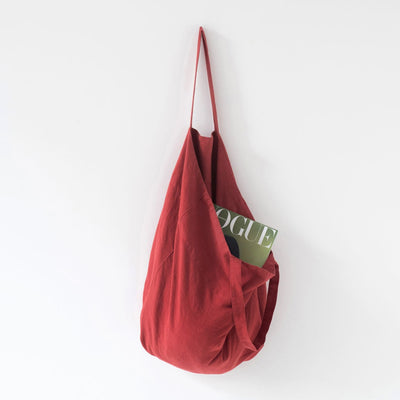Red Pear Large Linen Bag