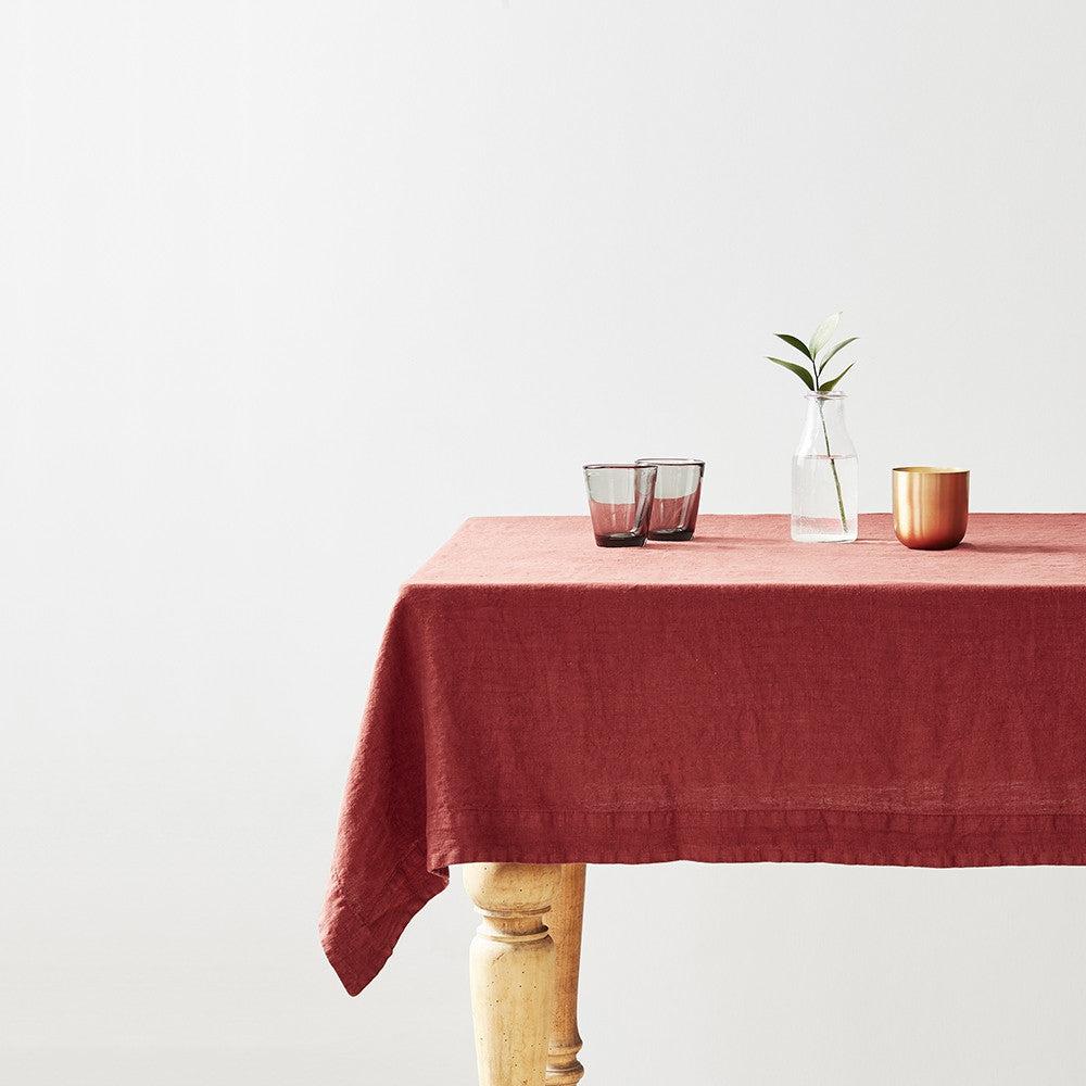 Red Pear Linen Tablecloth