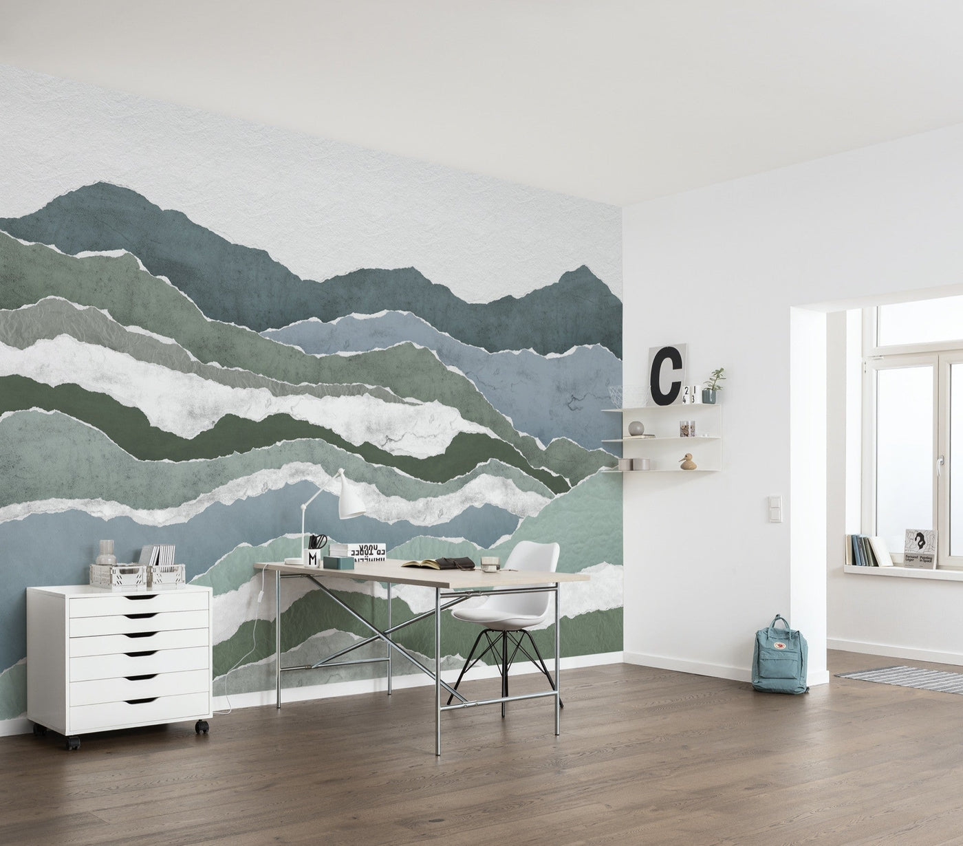 Royal Peaks Mural Wallpaper-Wall Decor-ABSTRACT WALLPAPERS, ART WALLPAPER, ECO MURALS, LANDSCAPE WALLPAPERS, MOUNTAIN WALLPAPERS, MURALS, MURALS / WALLPAPERS, NON-WOVEN WALLPAPER-Forest Homes-Nature inspired decor-Nature decor