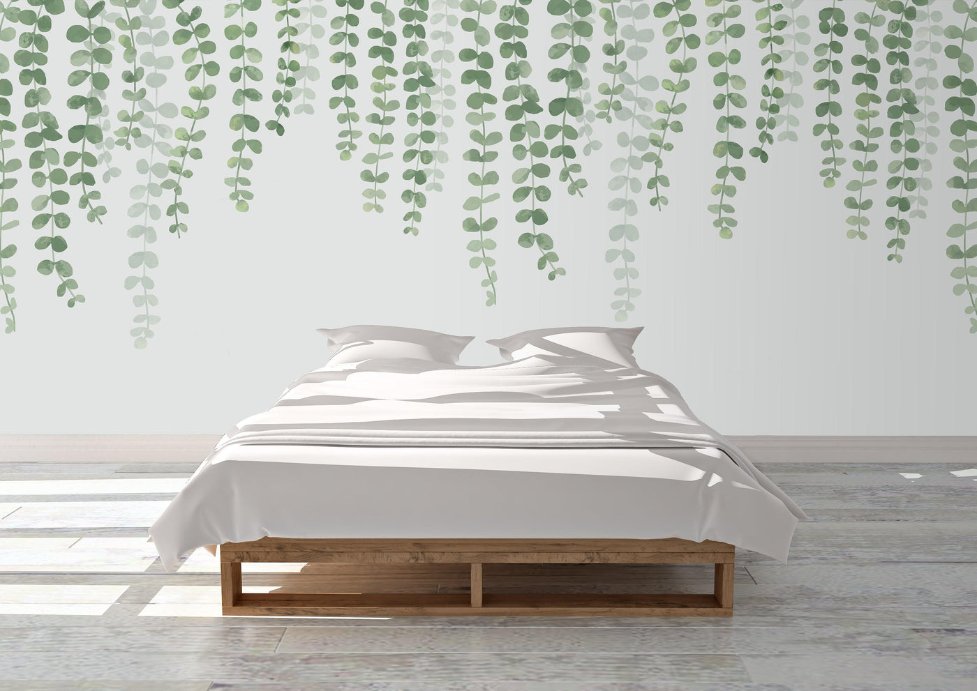 String of Pearls Mural Wallpaper (m²)-Wall Decor-FLORAL WALLPAPERS, KIDS WALLPAPERS, LEAF WALLPAPER, MURALS, MURALS / WALLPAPERS, NON-WOVEN WALLPAPER-Forest Homes-Nature inspired decor-Nature decor