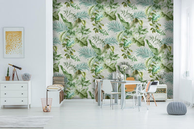 Sweet Jungle Mural Wallpaper (m²)-Wall Decor-FLORAL WALLPAPERS, LEAF WALLPAPER, MURALS / WALLPAPERS, TROPICAL MURAL-Forest Homes-Nature inspired decor-Nature decor