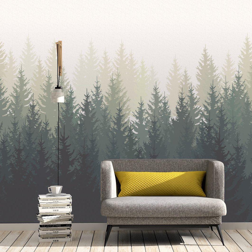 Taigs Bos Tree Wall Mural (m²)-Wall Decor-LANDSCAPE WALLPAPERS, MURALS, MURALS / WALLPAPERS, NON-WOVEN WALLPAPER-Forest Homes-Nature inspired decor-Nature decor