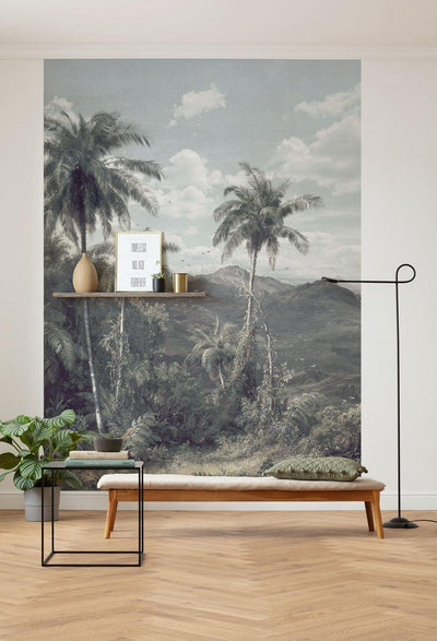 Keshiki Palms Mural Wallpaper-Wall Decor-ECO MURALS, JUNGLE WALLPAPER, MURALS, MURALS / WALLPAPERS, NON-WOVEN WALLPAPER-Forest Homes-Nature inspired decor-Nature decor
