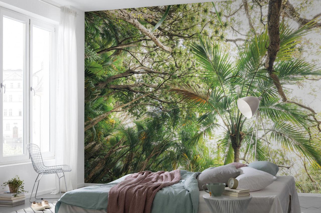 Jungle Sleep Mural Wallpaper-Wall Decor-ECO MURALS, JUNGLE WALLPAPER, LANDSCAPE WALLPAPERS, MURALS, MURALS / WALLPAPERS, NON-WOVEN WALLPAPER-Forest Homes-Nature inspired decor-Nature decor