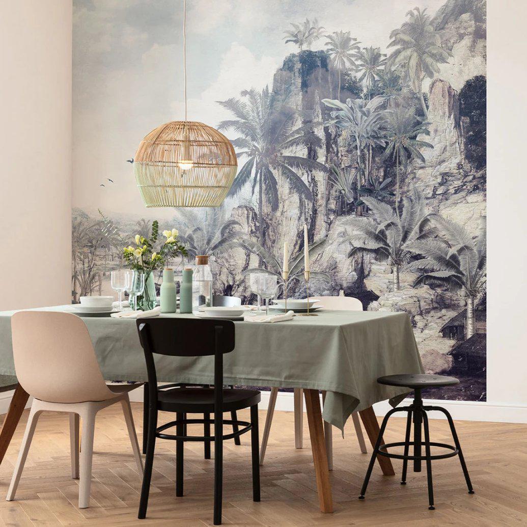 Tropical Colony Mural Wallpaper-Wall Decor-ART WALLPAPER, ECO MURALS, JUNGLE WALLPAPER, MURALS, MURALS / WALLPAPERS, NON-WOVEN WALLPAPER, TROPICAL MURAL, TROPICAL WALLPAPERS-Forest Homes-Nature inspired decor-Nature decor