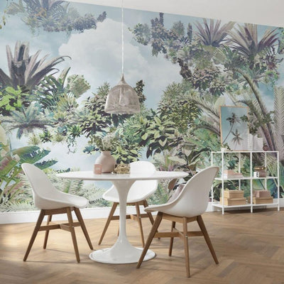 Stroll in Paradise Mural Wallpaper-Wall Decor-ECO MURALS, JUNGLE WALLPAPER, MURALS, MURALS / WALLPAPERS, NON-WOVEN WALLPAPER, PALM WALLPAPER, TROPICAL MURAL-Forest Homes-Nature inspired decor-Nature decor