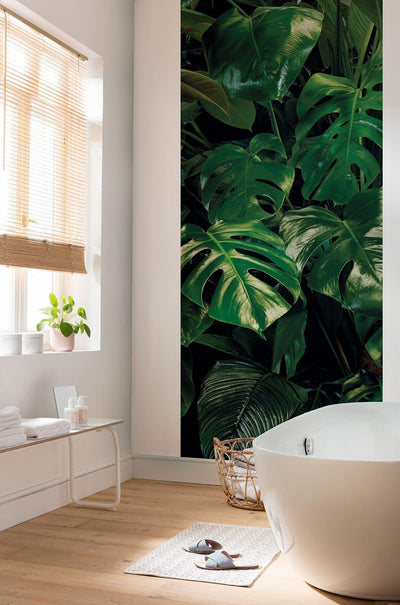 All in Monstera Mural Wallpaper-Wall Decor-ECO MURALS, JUNGLE WALLPAPER, LEAF WALLPAPER, MURALS, MURALS / WALLPAPERS, NON-WOVEN WALLPAPER, TROPICAL MURAL-Forest Homes-Nature inspired decor-Nature decor