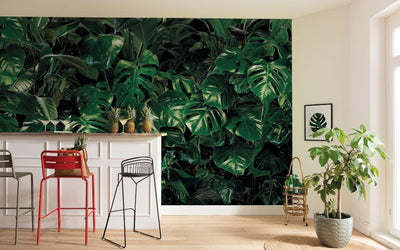 All in Monstera Mural Wallpaper-Wall Decor-ECO MURALS, JUNGLE WALLPAPER, LEAF WALLPAPER, MURALS, MURALS / WALLPAPERS, NON-WOVEN WALLPAPER, TROPICAL MURAL-Forest Homes-Nature inspired decor-Nature decor