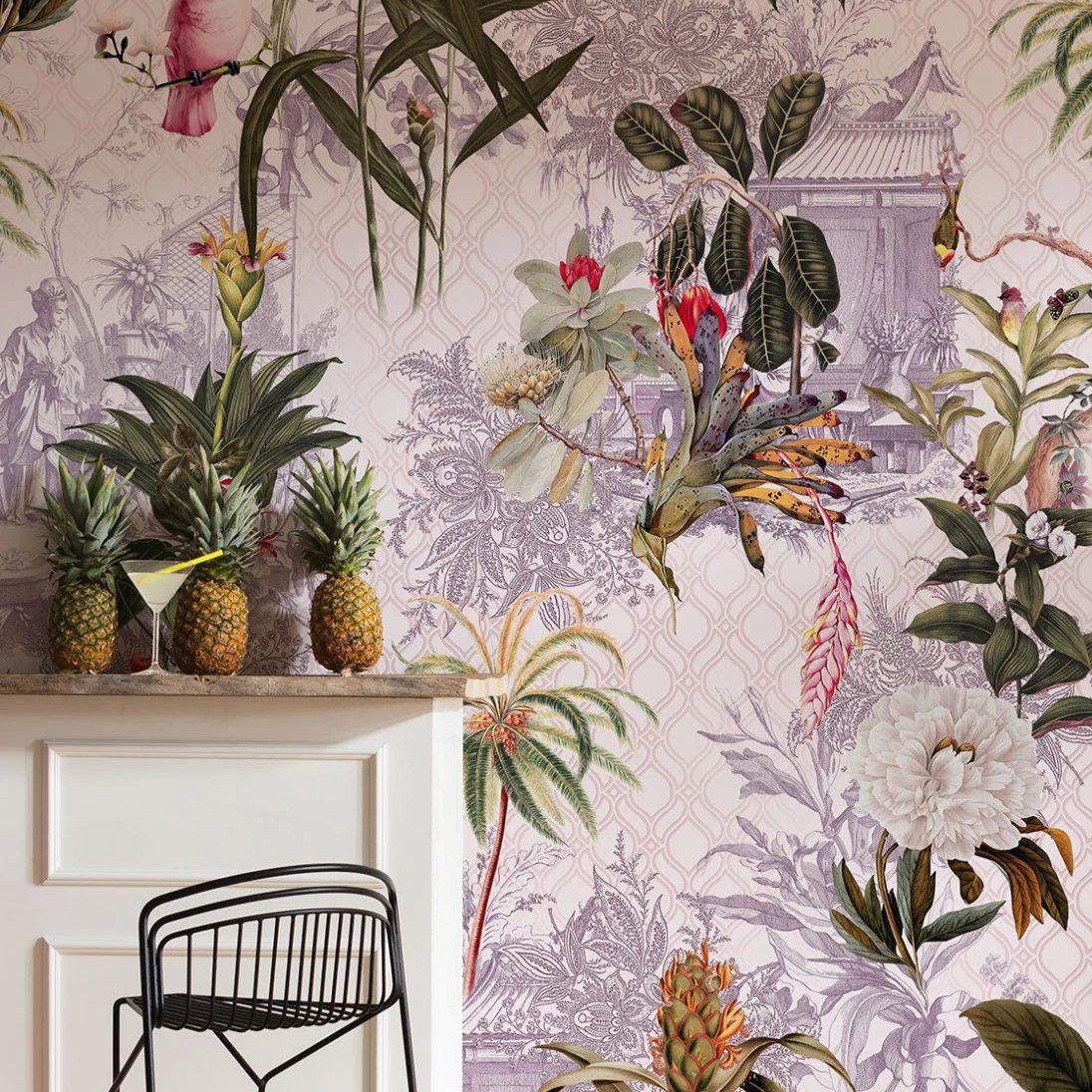 Eda Tropical Mural Wallpaper-Wall Decor-ECO MURALS, MURALS, MURALS / WALLPAPERS, NON-WOVEN WALLPAPER, PALM WALLPAPER, TROPICAL MURAL, TROPICAL WALLPAPERS-Forest Homes-Nature inspired decor-Nature decor