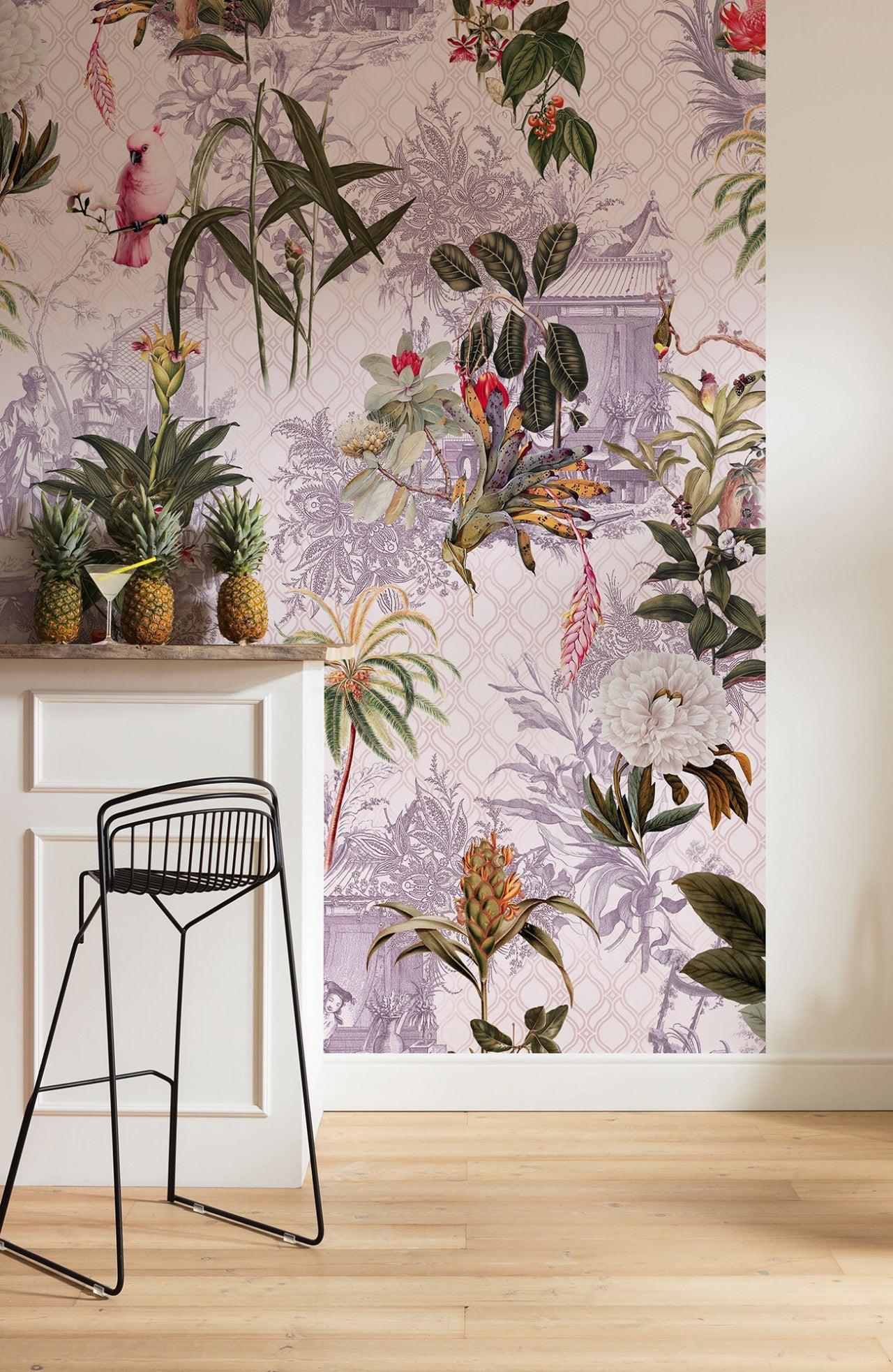 Eda Tropical Mural Wallpaper-Wall Decor-ECO MURALS, MURALS, MURALS / WALLPAPERS, NON-WOVEN WALLPAPER, PALM WALLPAPER, TROPICAL MURAL, TROPICAL WALLPAPERS-Forest Homes-Nature inspired decor-Nature decor