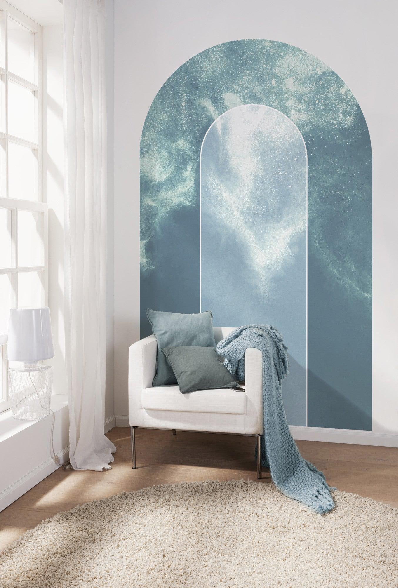 Waves in Maldives Mural Wallpaper-Wall Decor-ABSTRACT WALLPAPERS, ART WALLPAPER, ECO MURALS, MURALS, MURALS / WALLPAPERS, NON-WOVEN WALLPAPER, TROPICAL WALLPAPERS-Forest Homes-Nature inspired decor-Nature decor