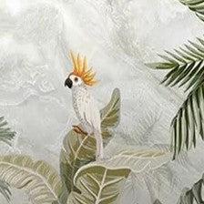 White Guacha Mural Wallpaper