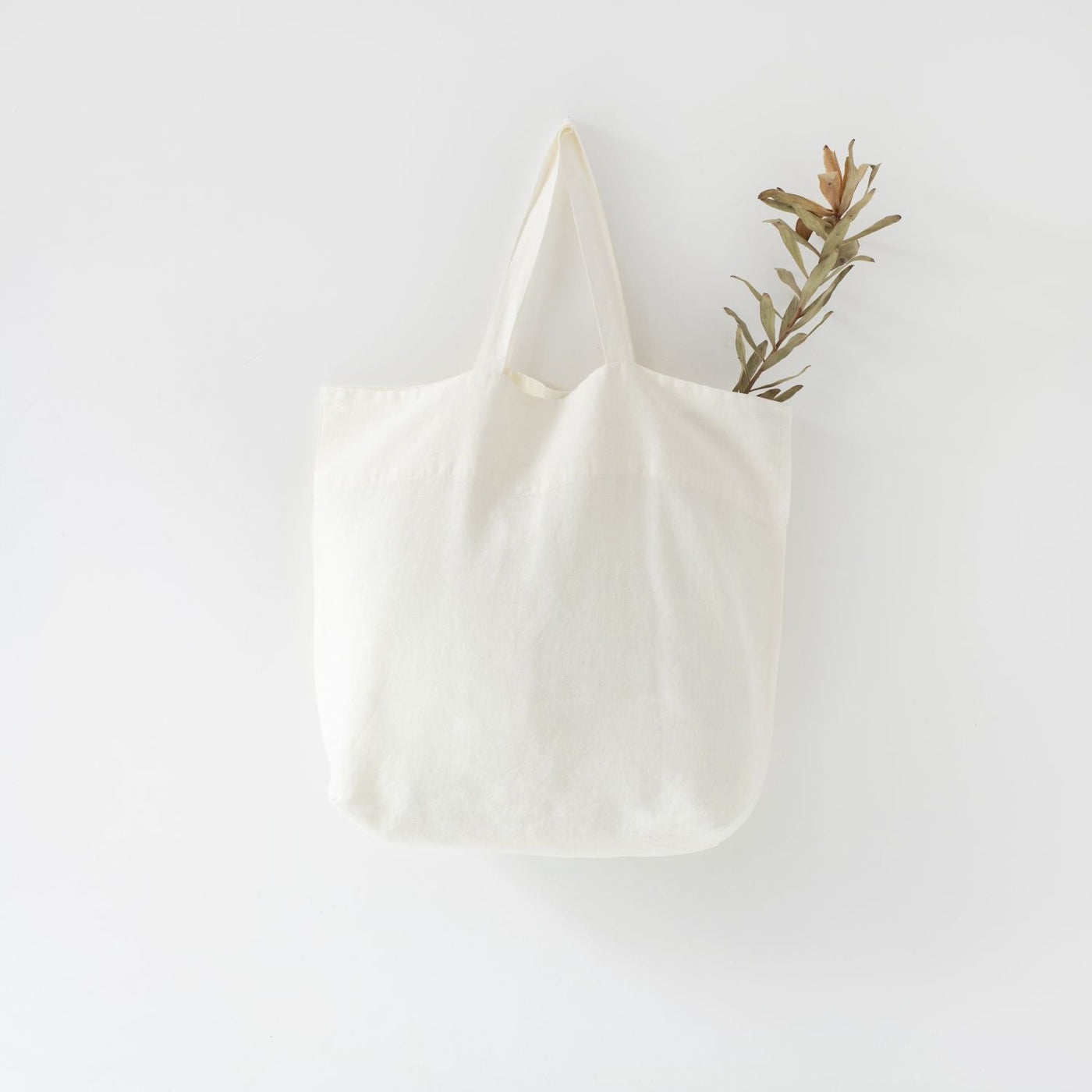 White Large Linen Bag