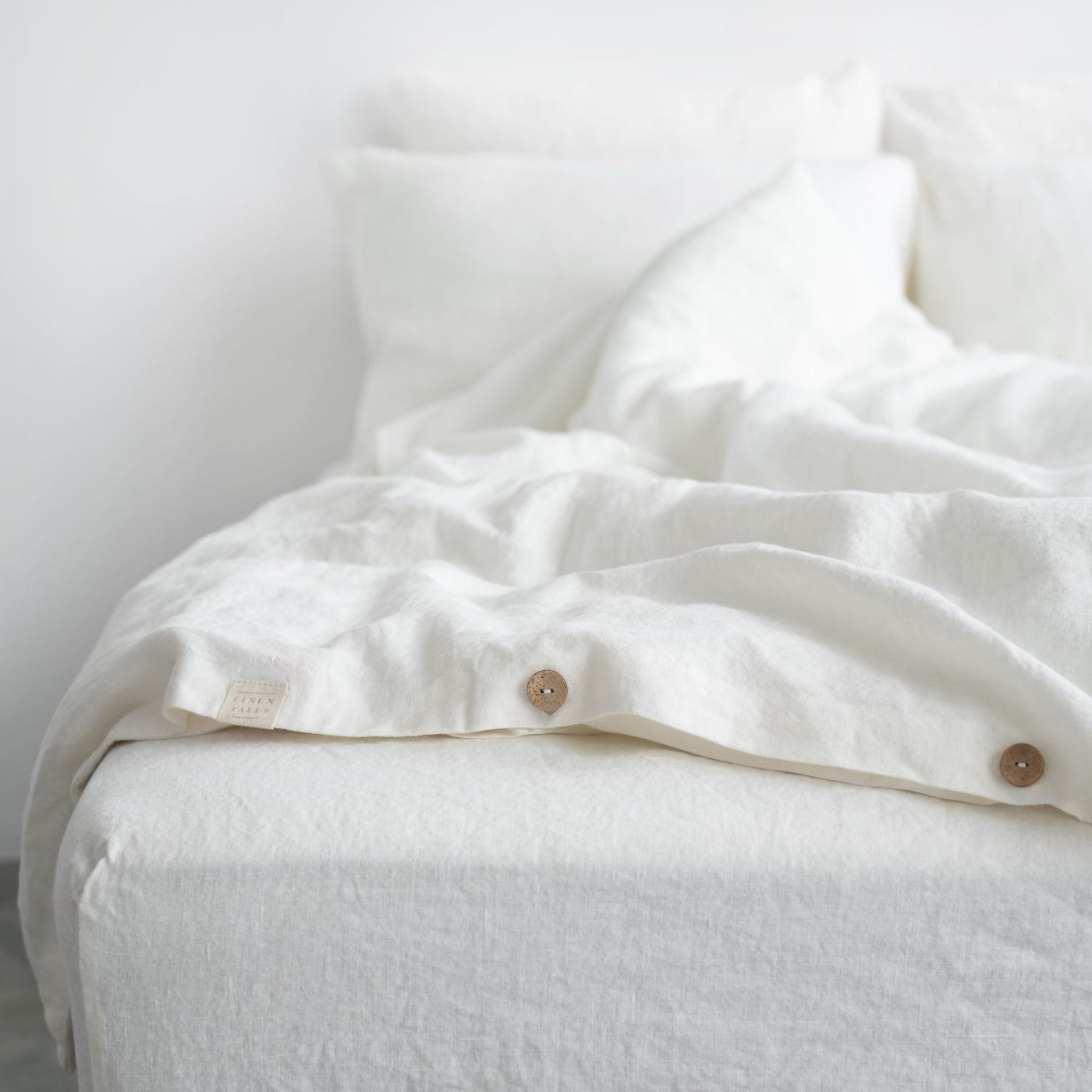 White Linen Fitted Sheet