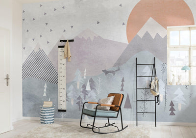 Young and Free Mural Wallpaper-Wall Decor-ECO MURALS, KIDS WALLPAPERS, MOUNTAIN WALLPAPERS, MURALS, MURALS / WALLPAPERS, NON-WOVEN WALLPAPER-Forest Homes-Nature inspired decor-Nature decor