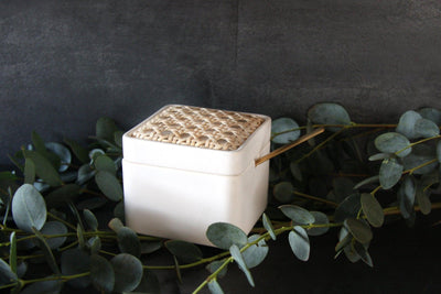 White Concrete Box-Storing and Organising-BOXES / ORGANISERS / CONTAINERS, CONCRETE, COOKING/SERVING TOOLS, CUTLERY / TOOLS, TABLEWARE-Forest Homes-Nature inspired decor-Nature decor