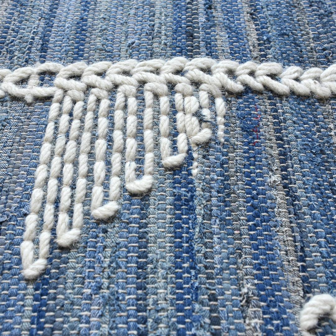 Denim Wool Rug Dorval Recycled Denim Wool Rug for Bedrooms | Forest Homes