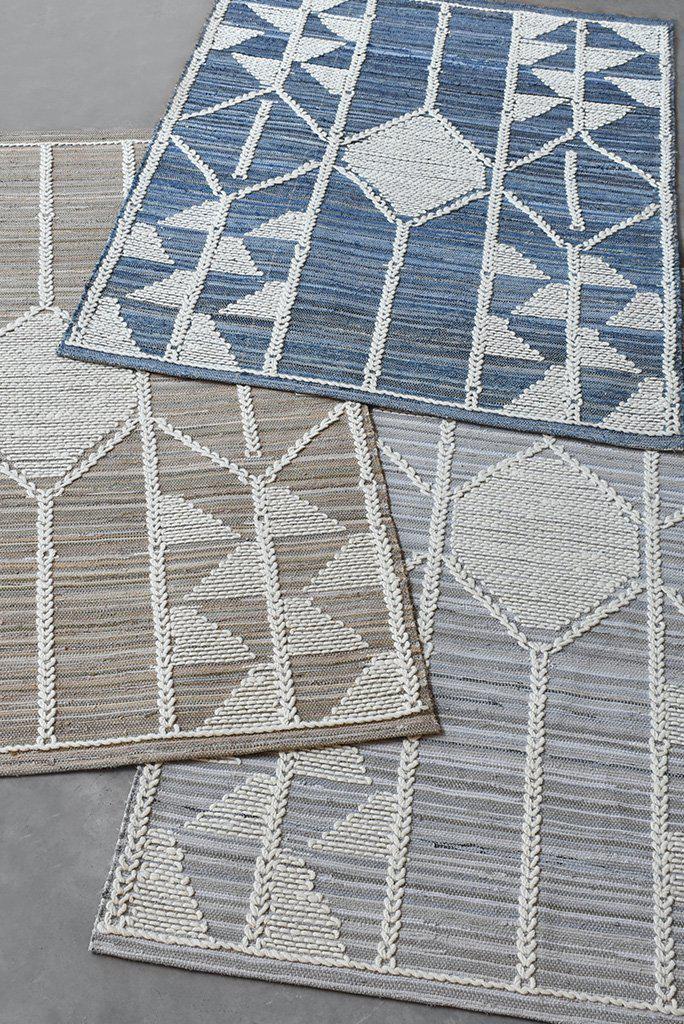 Denim Wool Rug Dorval Recycled Denim Wool Rug for Bedrooms | Forest Homes