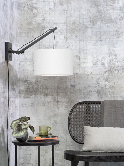 Andes Bamboo Linen Wall Arm Light