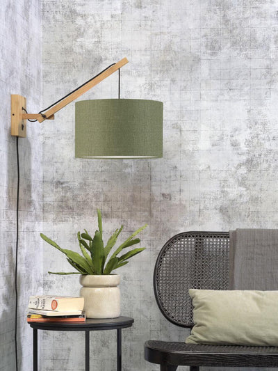 Andes Bamboo Linen Wall Arm Light
