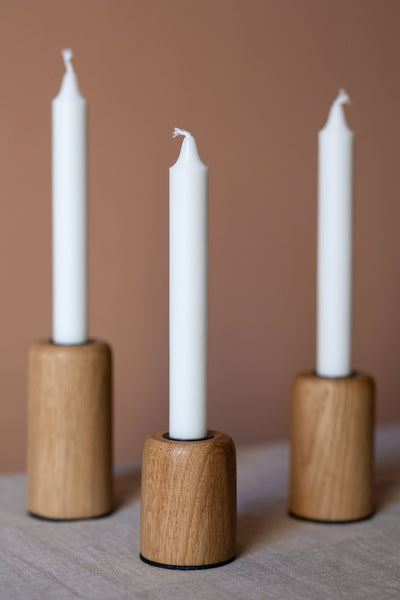 Kanelė Candlesticks (Set of 3)-Home Goods-CANDLE HOLDERS-Forest Homes-Nature inspired decor-Nature decor