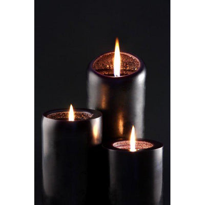 Black Cathedral Pillar Candles (Set of 12)-Comfort-CANDLES, GIFTS, SUSTAINABLE DECOR-Forest Homes-Nature inspired decor-Nature decor