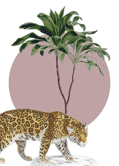 Botanical Garden Jaguar Art Poster