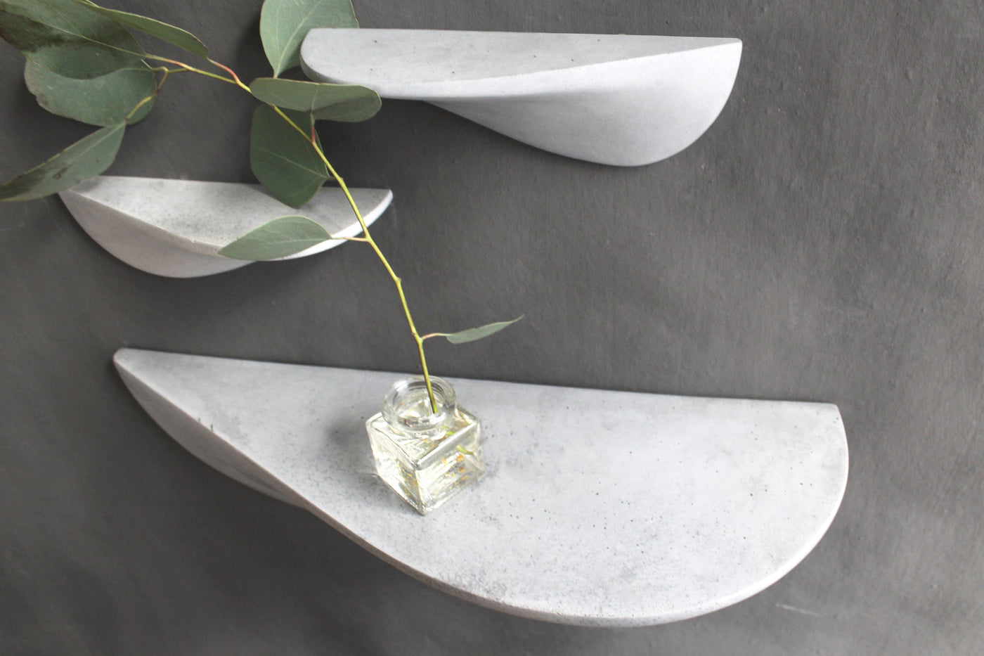 Concrete Curved Wall Shelf – Forest Homes