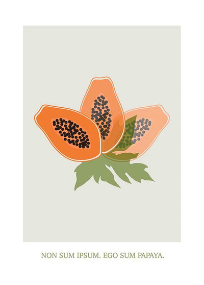 Cultivated Papaya Art Poster