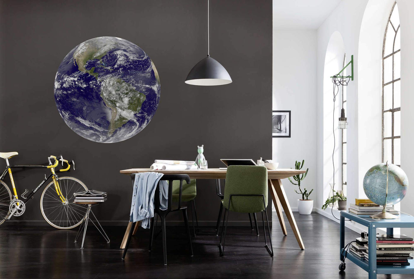 Planet Earth Circle Wall Art (Self-Adhesive)-Wall Decor-ABSTRACT WALLPAPERS, ART WALLPAPER, CIRCLE WALL ART, ECO MURALS, NATURE WALL ART, PATTERN WALLPAPERS, SUSTAINABLE DECOR-Forest Homes-Nature inspired decor-Nature decor