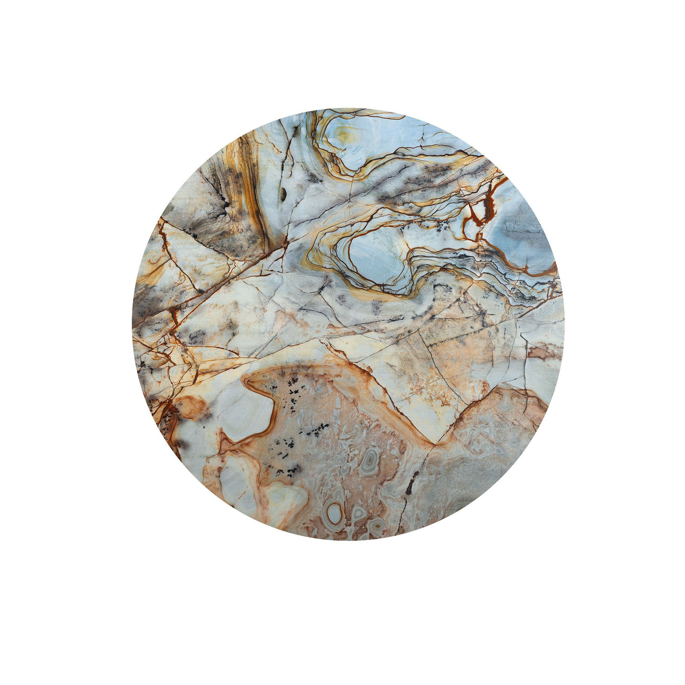 Marble Rock Circle Wall Art (Self-Adhesive)-Wall Decor-ABSTRACT WALLPAPERS, ART WALLPAPER, CIRCLE WALL ART, ECO MURALS, NATURE WALL ART, PATTERN WALLPAPERS, SUSTAINABLE DECOR-Forest Homes-Nature inspired decor-Nature decor