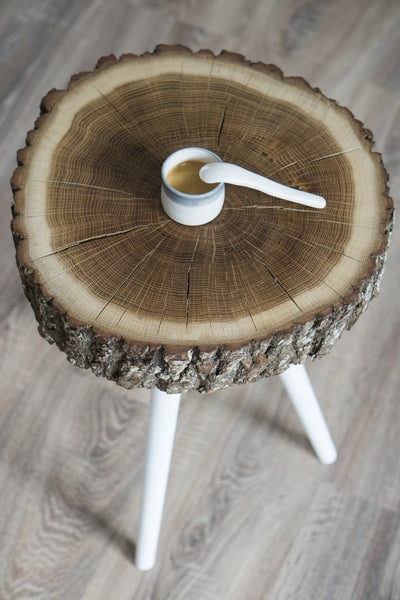 Stala Oak Slice Side Table-Furnishings-SUSTAINABLE DECOR, TABLES-Forest Homes-Nature inspired decor-Nature decor