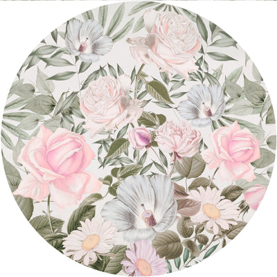 Daphne Floral Circle Wallpaper (Self-Adhesive)