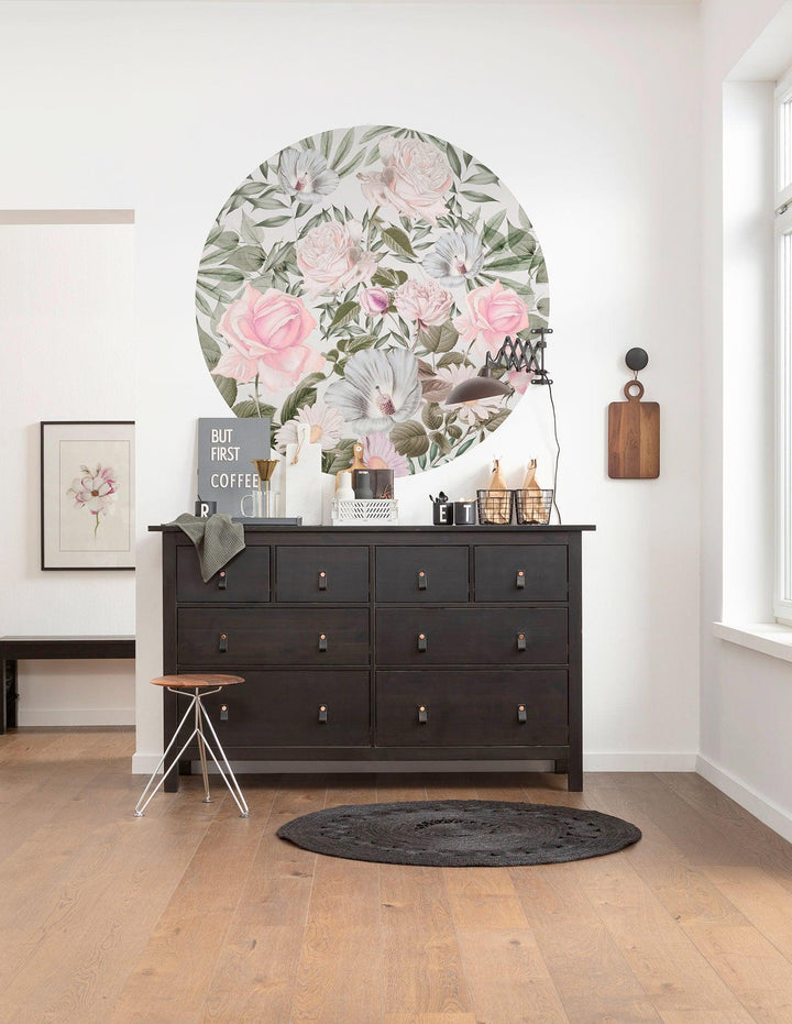 Daphne Floral Circle Wallpaper: Wall Decor | Forest Homes