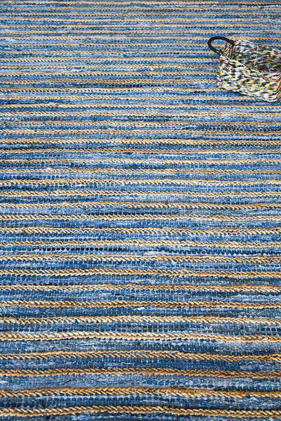 Florence Recycled Denim & Hemp Rug-Comfort-HEMP RUGS, RECYCLED FABRICS RUGS, RUGS, SUSTAINABLE DECOR-Forest Homes-Nature inspired decor-Nature decor