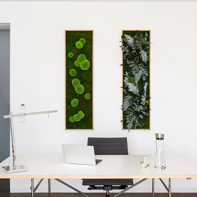 Green Wide Moss Wall Art (140x40cm)