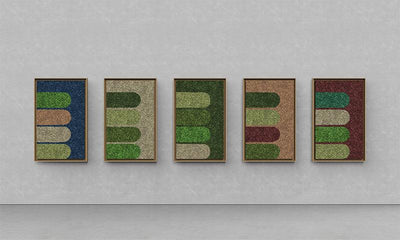 Geometric Framed Moss Wall Art (Series F)