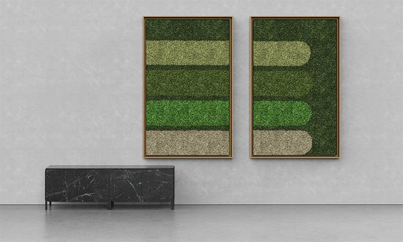 Geometric Framed Moss Wall Art (Series F)