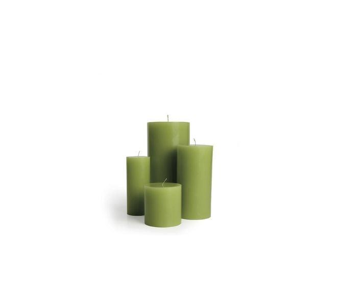 Green Cathedral Pillar Candles (Set of 12)-Comfort-CANDLES, GIFTS, SUSTAINABLE DECOR-Forest Homes-Nature inspired decor-Nature decor
