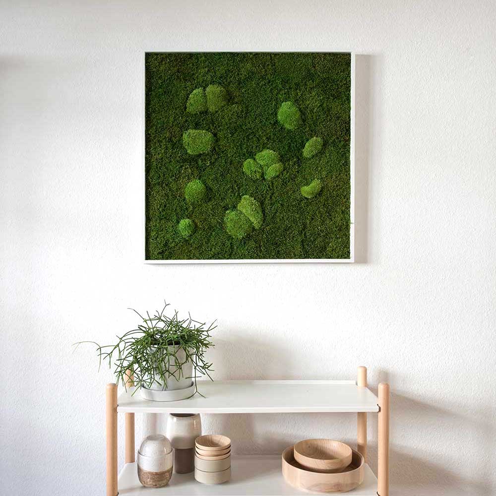 Forest Square Moss Wall Art (55cm)-Wall Decor-MOSS FRAMES, MOSS PICTURES, MOSS WALL ART, PLANTS-Forest Homes-Nature inspired decor-Nature decor