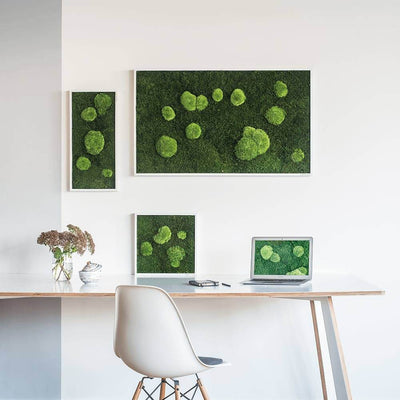 Green Wide Moss Wall Art (57x27 cm)-Wall Decor-MOSS FRAMES, MOSS PICTURES, MOSS WALL ART, PLANTS-Forest Homes-Nature inspired decor-Nature decor