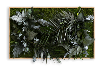 Jungle Rectangular Plant and Moss Wall Art (100x60cm)