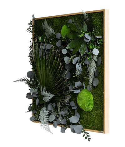 Jungle Squared Plant and Moss Wall Art (80cm)