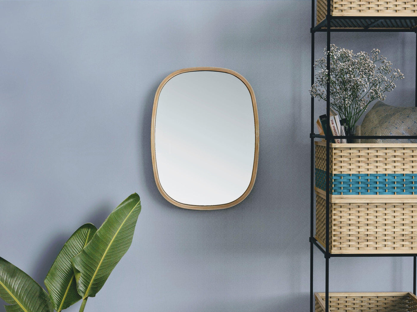 Mira Squircle Bamboo Mirror-Wall Decor-BAMBOO, MIRRORS-Forest Homes-Nature inspired decor-Nature decor