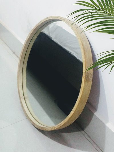 Mira Round Bamboo Mirror-Wall Decor-BAMBOO, MIRRORS-Forest Homes-Nature inspired decor-Nature decor