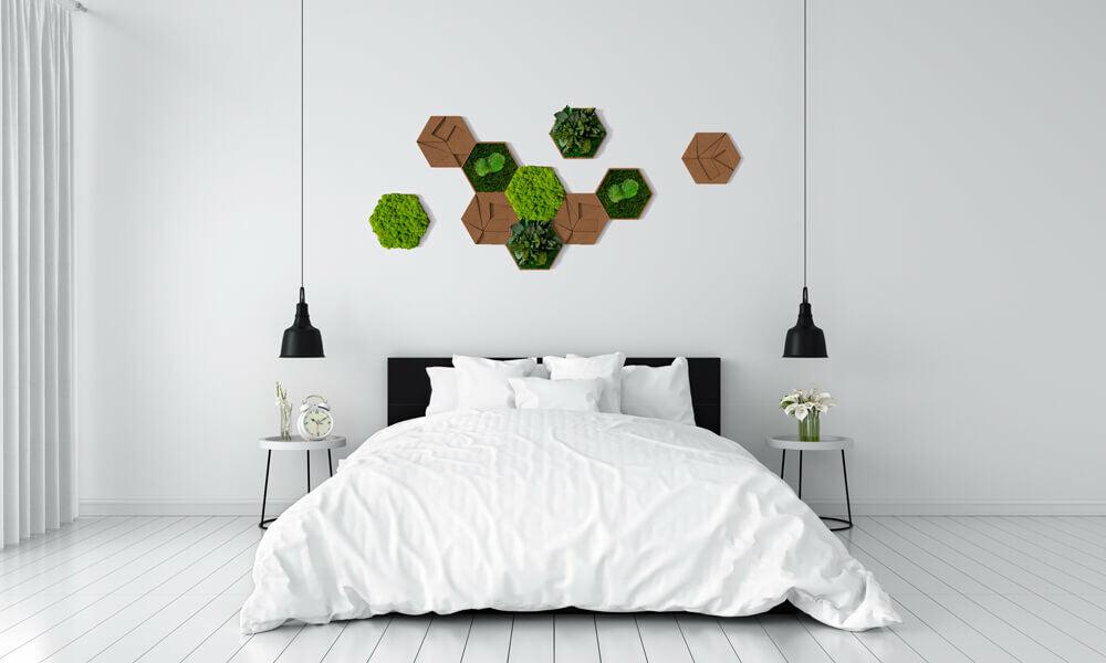 Moss and Cork Hexagon: Set of 10 Moss Panels | Forest Homes