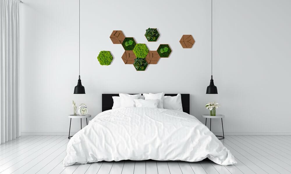 Moss and Cork Hexagon: Set of 50 Moss Panels | Forest Homes