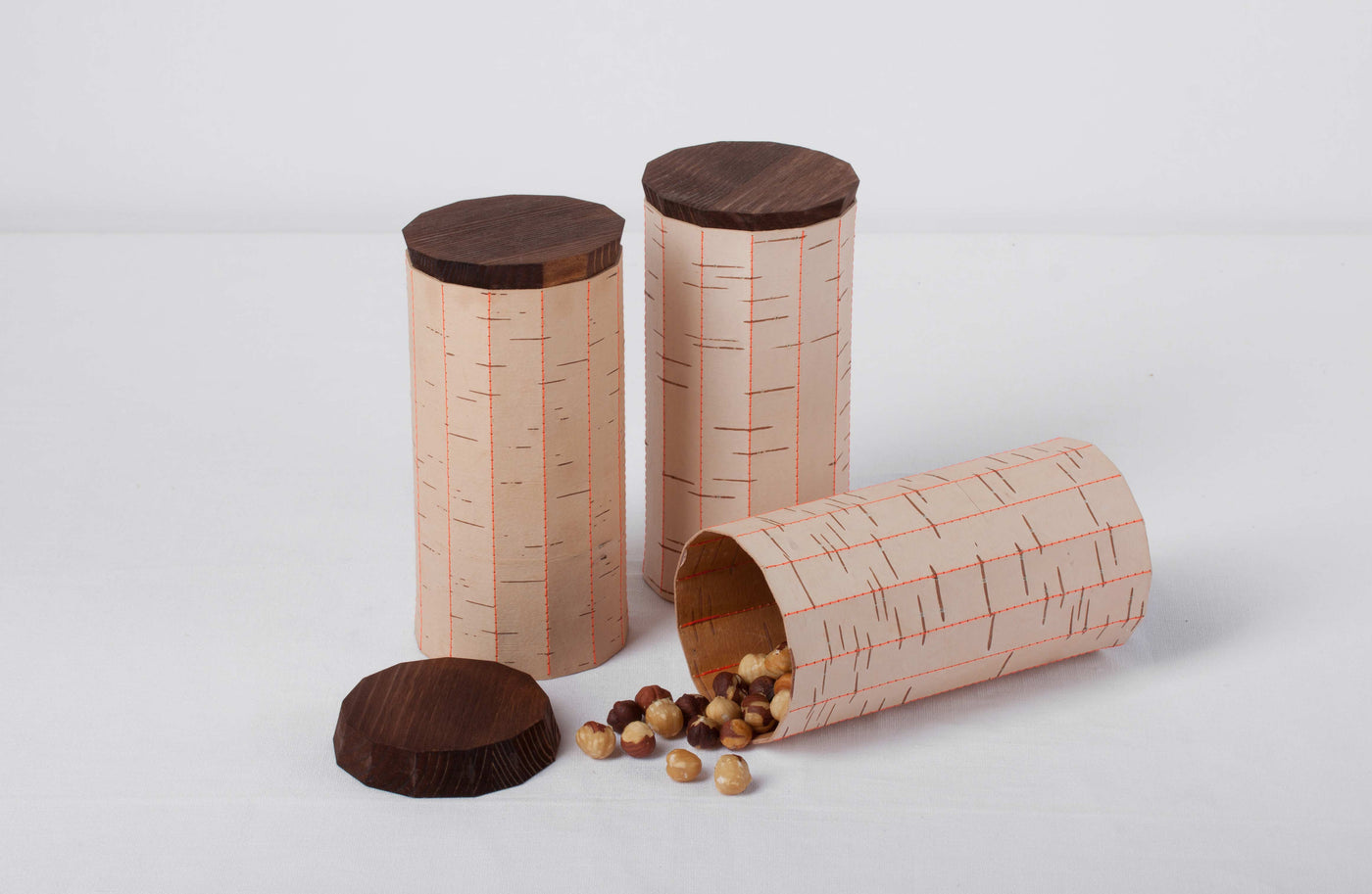 Tuesa Stitched Birch Bark Containers-Cooking and Eating-BIRCH BARK, BOXES / ORGANISERS / CONTAINERS-Forest Homes-Nature inspired decor-Nature decor