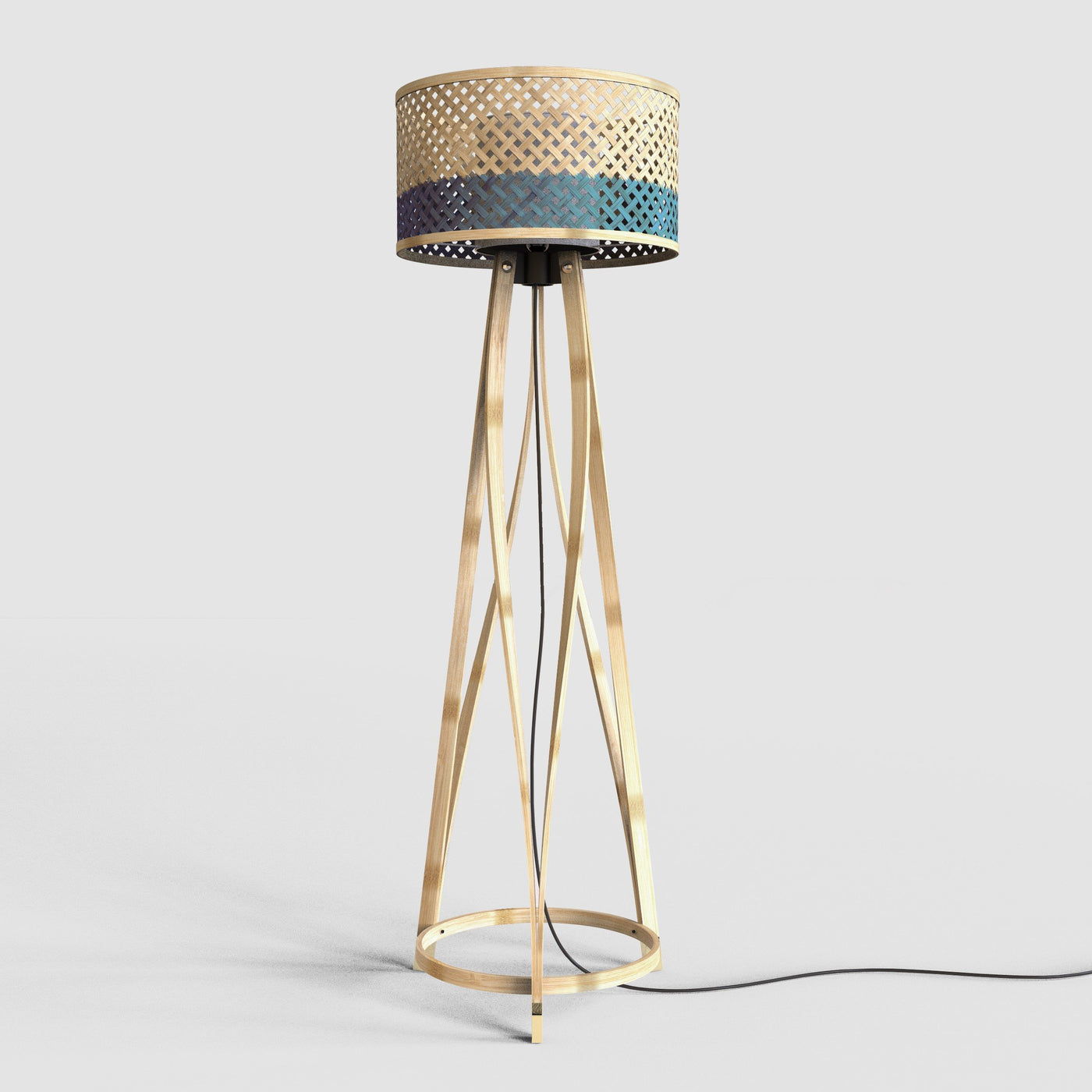 Saanvi Bamboo Floor Lamp-Lighting-BAMBOO, BAMBOO LIGHTS, FLOOR LAMPS-Forest Homes-Nature inspired decor-Nature decor