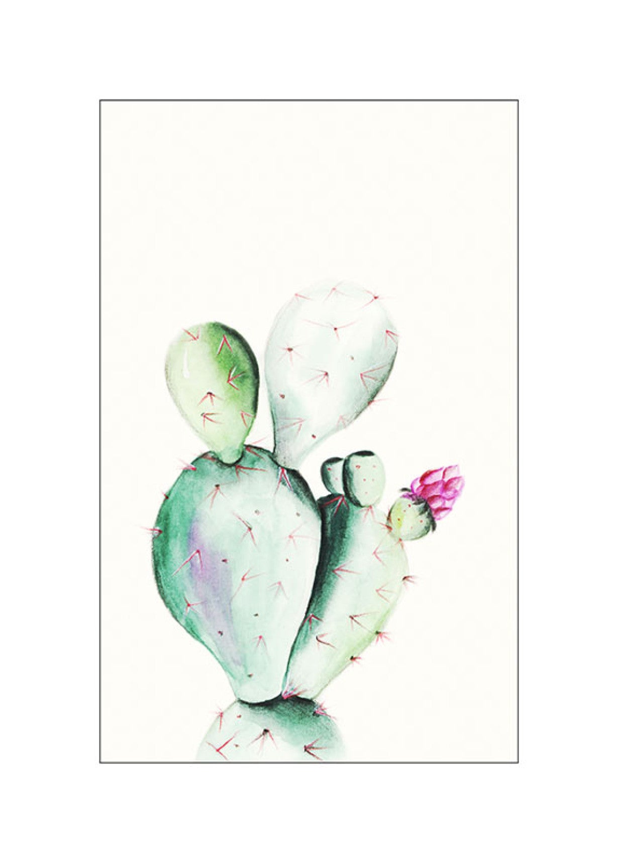 Prickly Pear Watercolor Art Poster